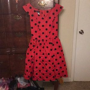 Beautiful red and black dress with belt included